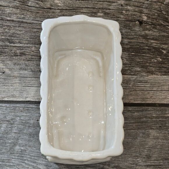 Ungemach USA Pottery Ivory Bamboo Footed Planter - Picture 7 of 8